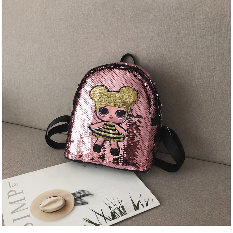 Tas Sekolah Anak Perempuan Karakter LED Ransel Import BackpacK Tas Sequin Multifungsi Tas Selempang Anak Sequin 3D Azgalery T159