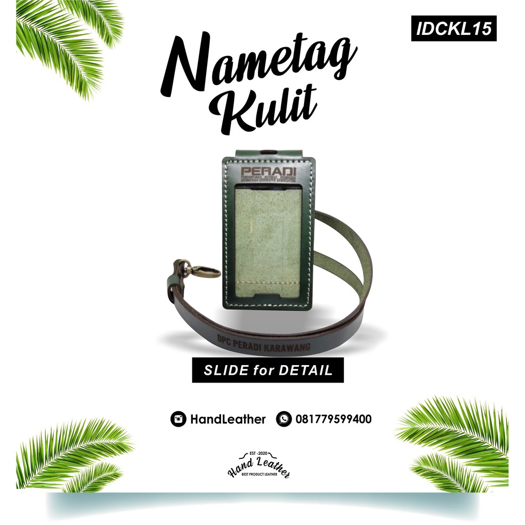 

name tag kulit magnet model flip