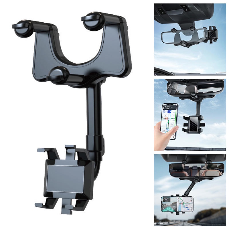 Holder Hp Mobil Dudukan Car Handphone Penjepit Hape di kaca tengah Penyangga henpon fleksibel putar aman nyaman anti ribet Stand Phone Holder Henpon NB59