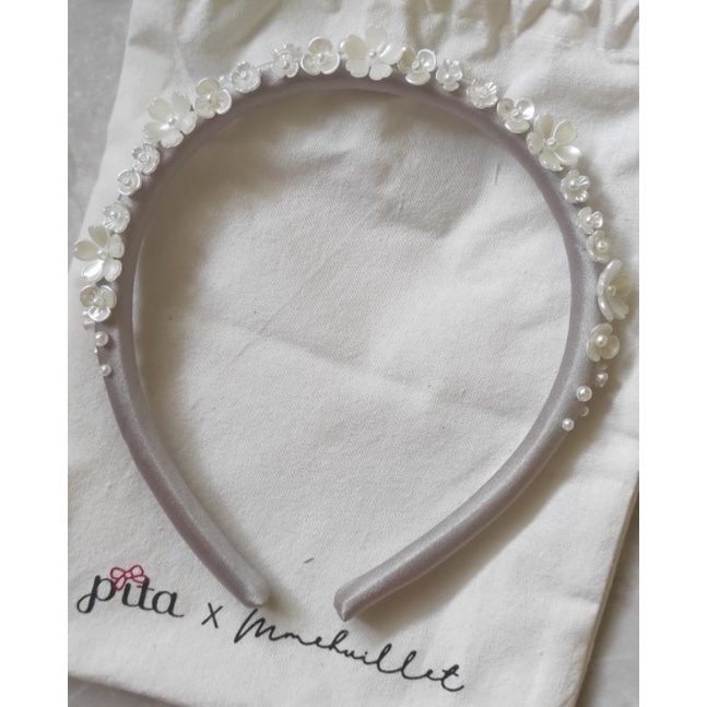 handmadepita x mmehuillet snow fleur skinny bando