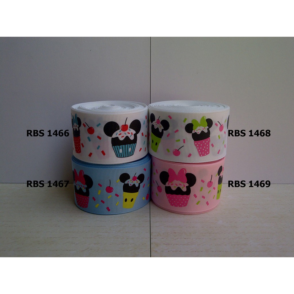 

[10 YARD] PITA GROSGRAIN MOTIF MICKY MINNIE MOUSE SALE RBS 1466,1467,1468,1469