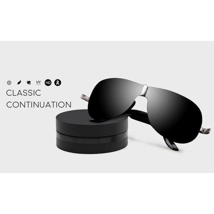 HDCRAFTER Sunglasses Kacamata Hitam Pria HD Polarized Pantai Mobil