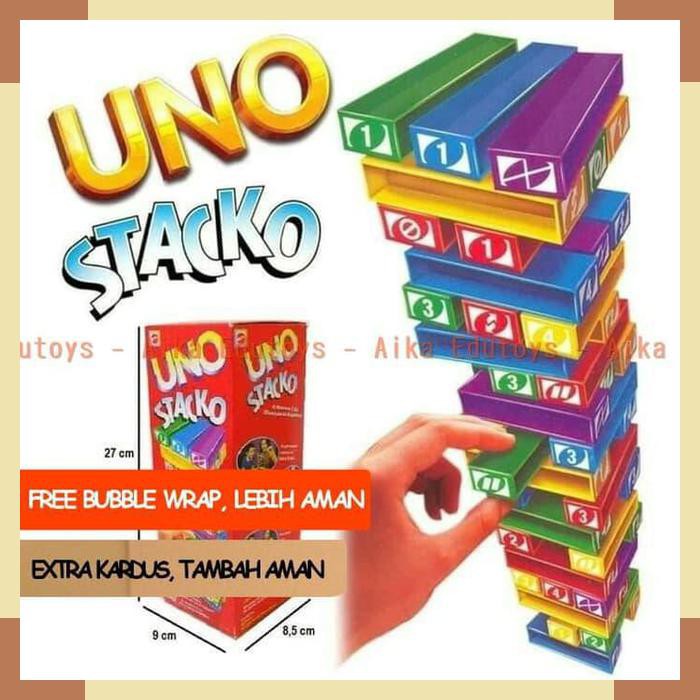 Mainan Edukasi Uno Stacko Uno Staco Blok Susun Edukatif Anak Aika Toys