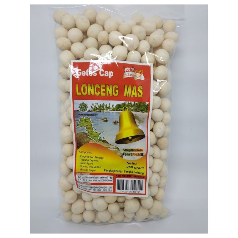 

Kerupuk Getas Getes Cap Lonceng Mas Bulat Khas Bangka 250gram