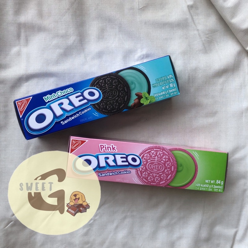 

[Spring Edition] Pink Oreo Pink Greentea 84Gr / Mint Choco Sandwich Cookies 80Gr / Oreo Mint / Oreo Import Korea