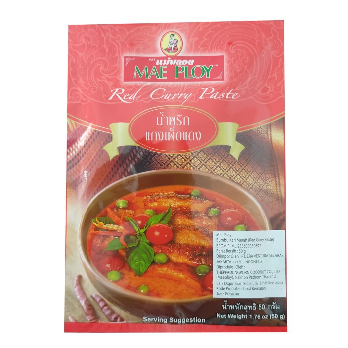 MAE PLOY RED CURRY PASTE 50 GR - KARI PASTA HIJAU IMPORT HALAL