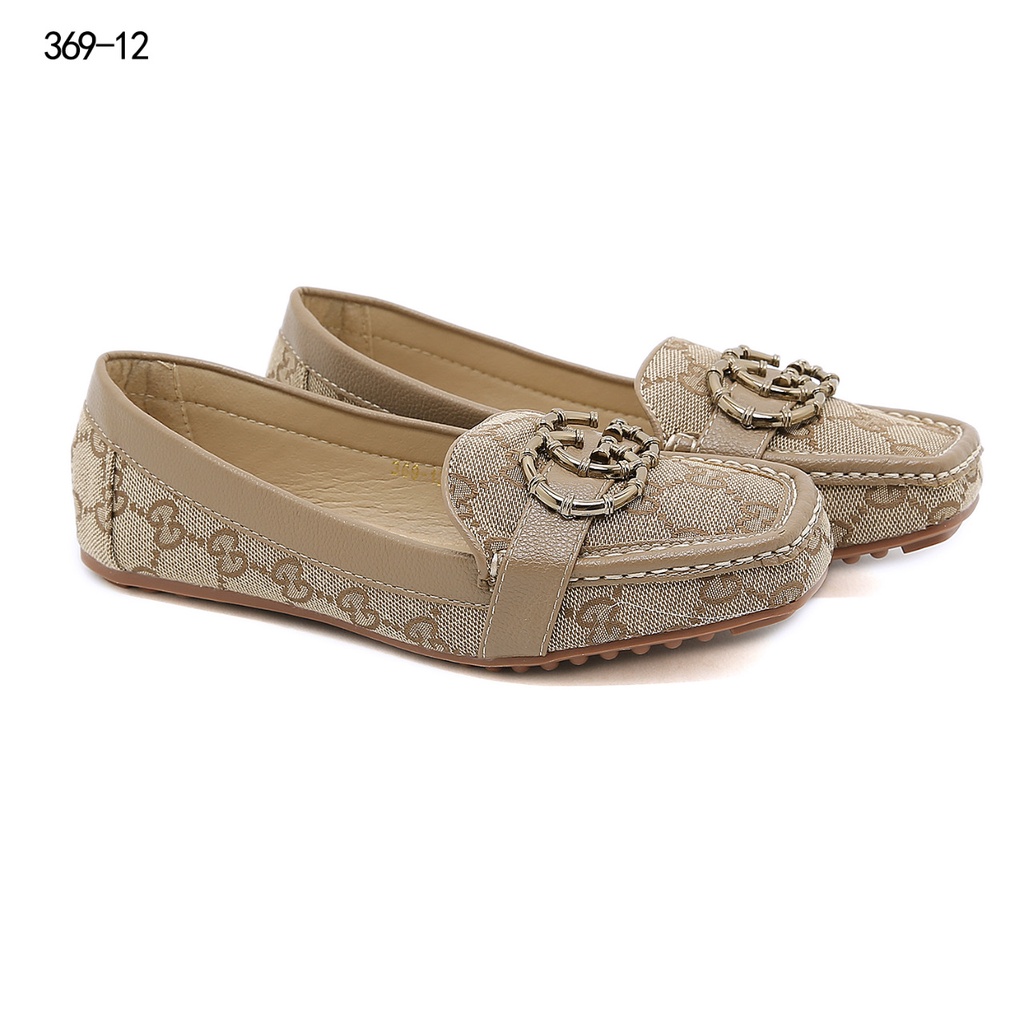 GC Canvas Double G Logo Flat Shoes #369-12