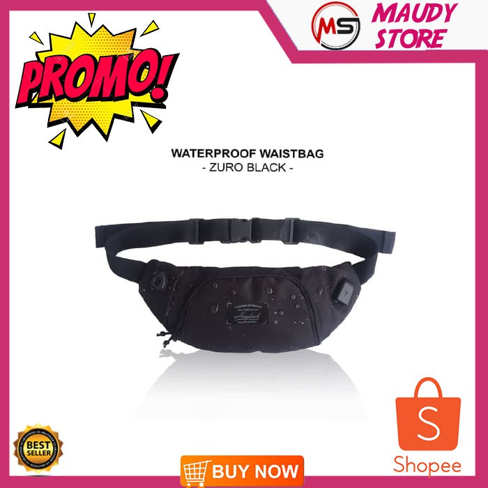 TAS PRIA TAS SLEMPANG TAS WAISTBAG USB CHARGER