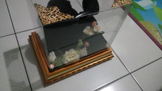 Kotak Perhiasan Cincin Kalung Gelang Jam Tangan Alas Frame Tutup Mika Seserahan Hantaran Pernikahan