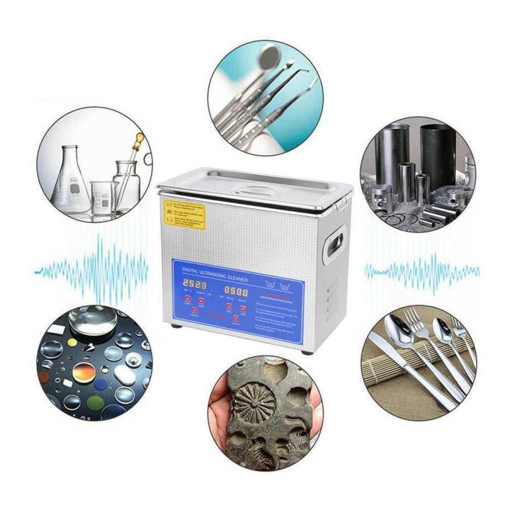 Mesin Pembersih Ultrasonic Cleaner 120W Cuci Perhiasan Lensa 3Liter