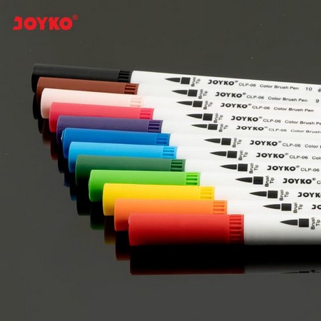 JOYKO COLOR PEN - SPIDOL PERMANEN 2 MATA PENA 12 / 24 WARNA - 12 / 24 COLORS COLORING PERMANENT MARKER / COLOR BRUSH PEN PENA KUAS WARNA CPL 04 / 05 / 06 / 07