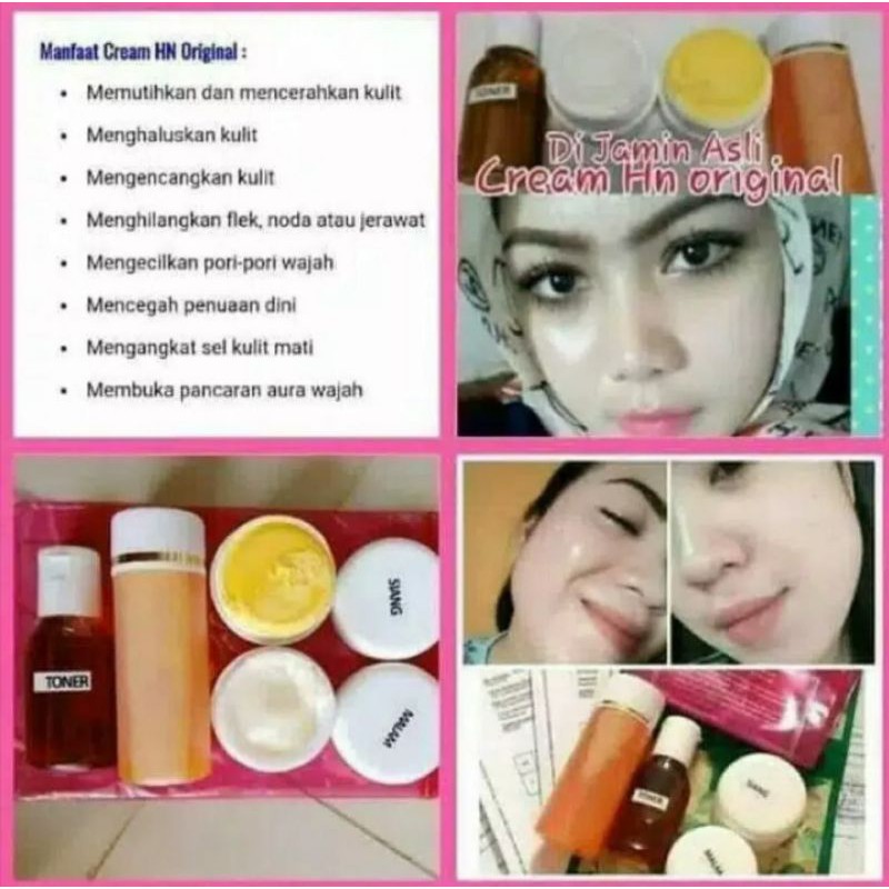 dndshop paket cream HN orijinal asli 15g,cream HN,pemutih wajah,