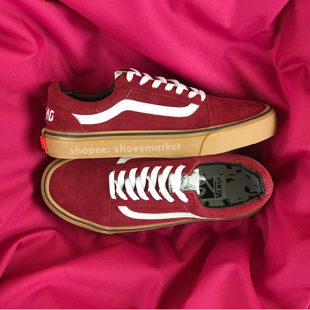 OBRAL SEPATU VANS OLDSKOOL GOLF WANG MAROON GUM