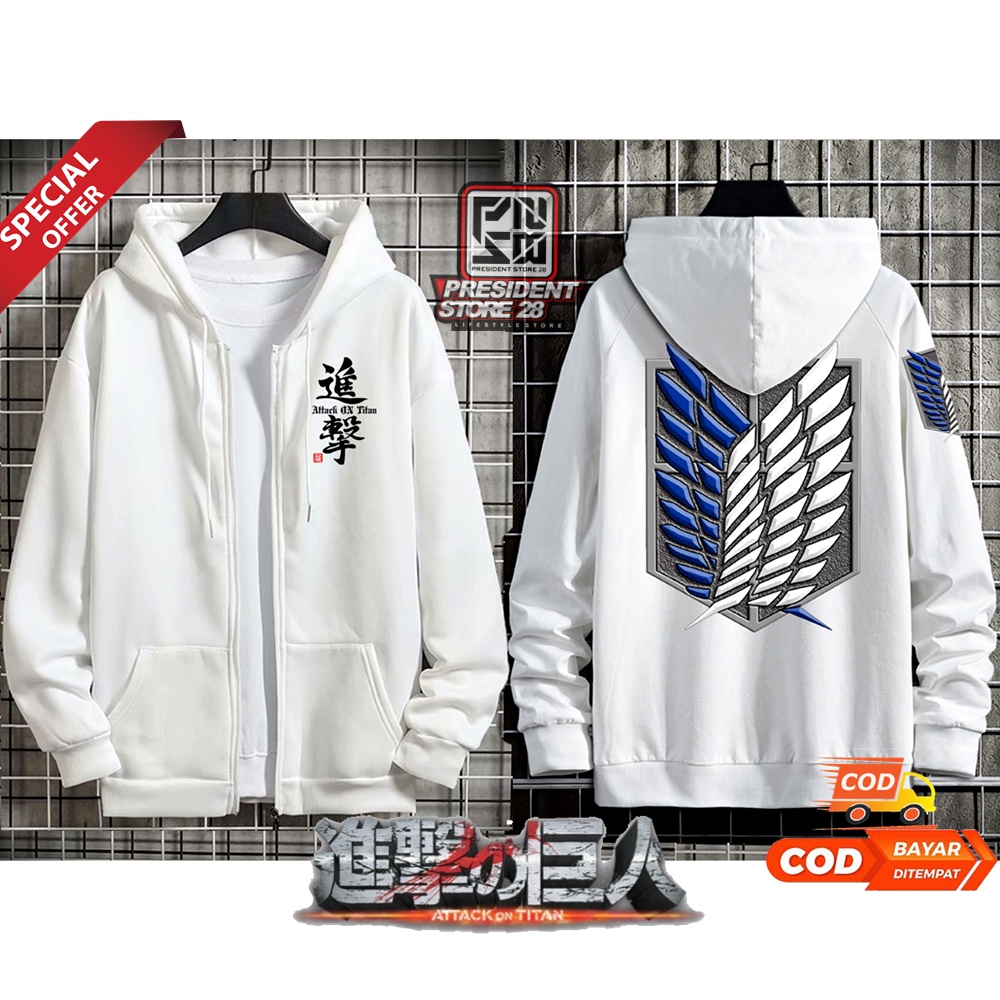 Sweater Hoodie SNK ATTACK ON TITAN AOT / Jaket Anime AOT-ATTACK ON TITAN SHINGEKI NO KYOJIN / Hoodie Zipper Anime Singeki no Kyojin / Hoodie ANIME LEVI ACKERMAN