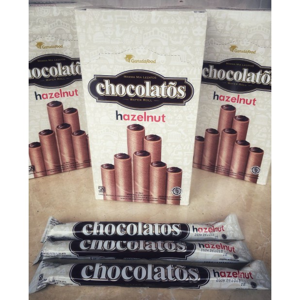

BARU!!! GERY CHOCOLATOS HAZELNUT - WAFER ROLL RASA COKELAT HAZELNUT