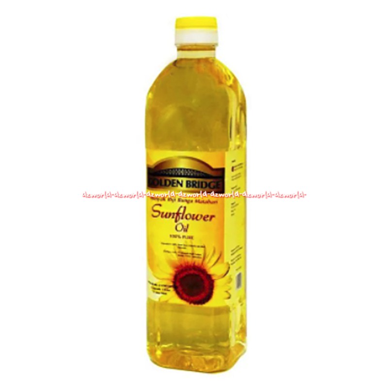 Golden Bridge Sun Flower Oil 1L Minyak Goreng Rendah Lemak Minyak Salad Minyak Biji Bunga Matahari Goldenbridge Suns Flowers Sunflower 1 Litter