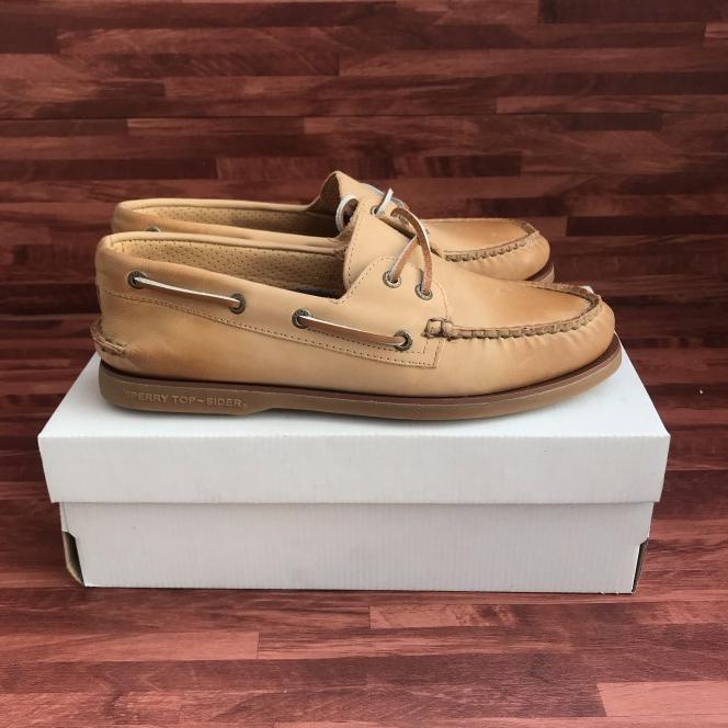 Sepatu Pria Sperry Gold Cup Oatmeal Leather Authentic/Original