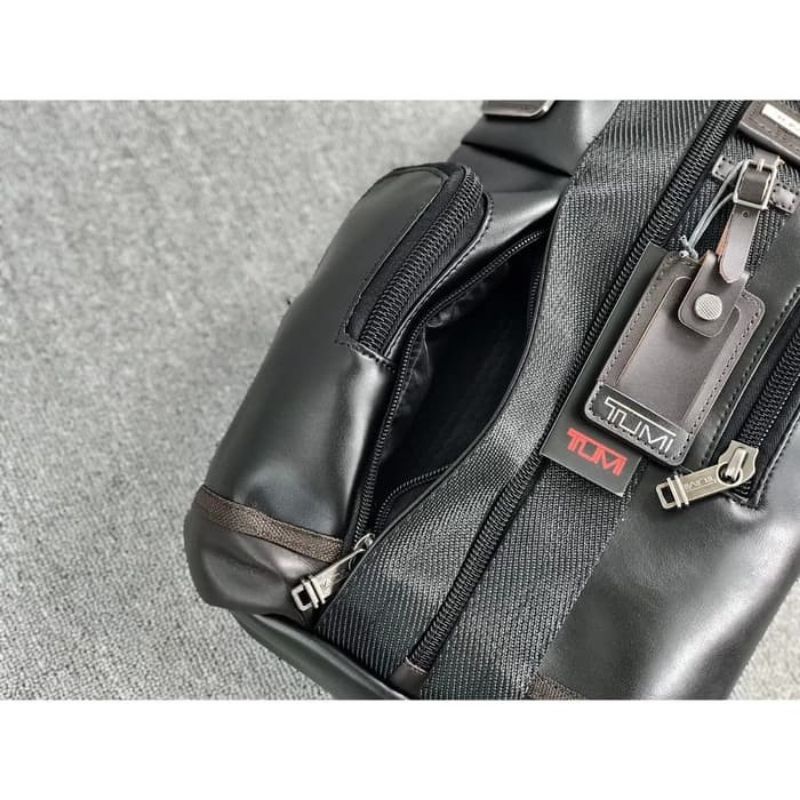 TUMI Saratoga Leather Alpha Bravo Slingbag Bodybag Mirror Quality