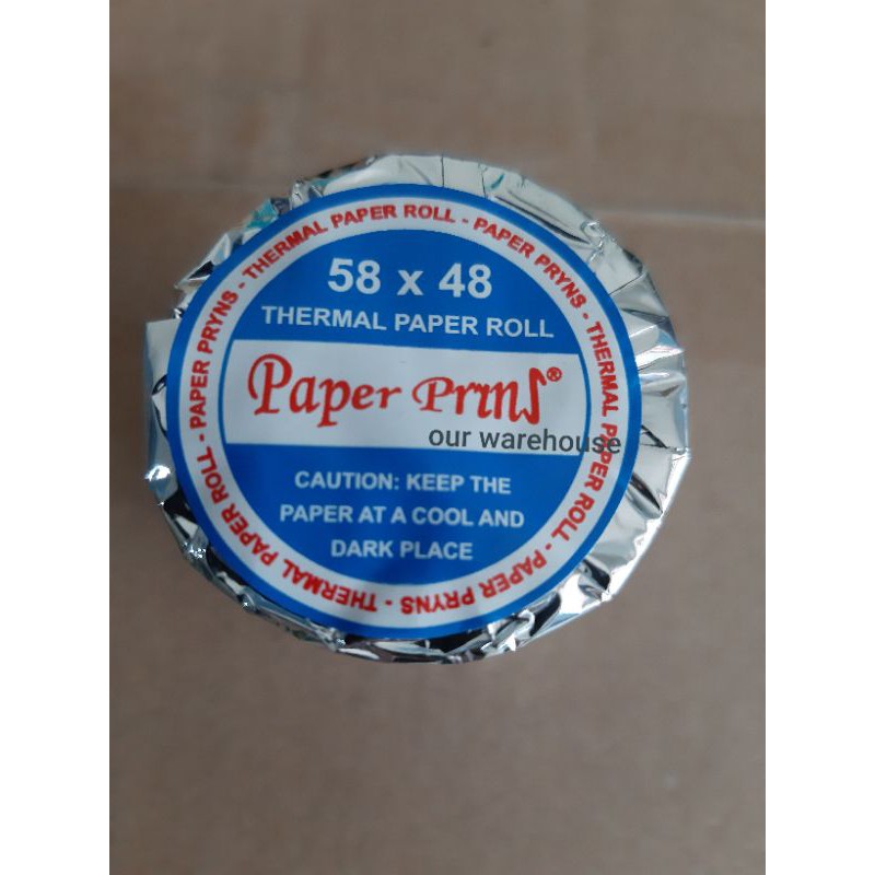 

Kertas Printer Thermal 58x48 cm, Kertas Struk, Kertas Kasir Termal PAPERPRINS PAPERPRYNS