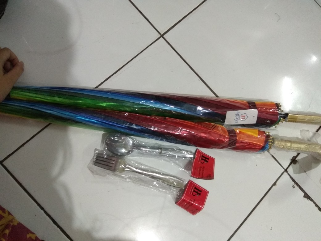 Payung Tongkat Saten Payung Dewasa Payung 16 Jari