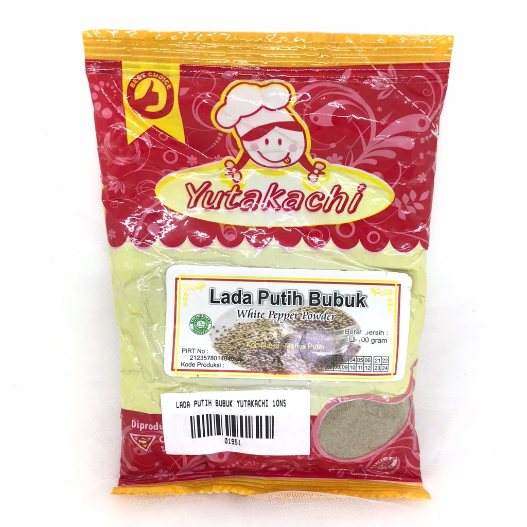 

Lada Putih Bubuk 100gr Yutakachi/ Merica putih/ White Pepper Powder
