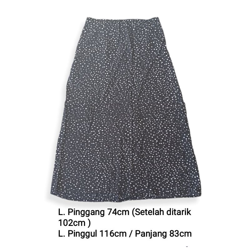 Skirt polka korea  / Rok Wanita-Polka hitam kecil