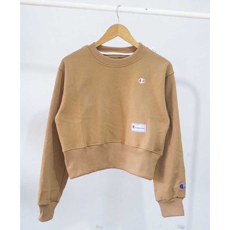 crewneck crop champion wanita / hoodie crop viral