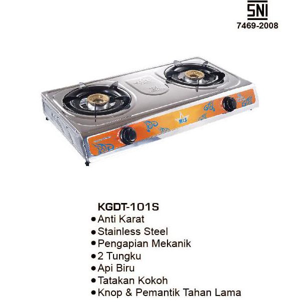 Mls Kgdt-101S Kompor Gas 2 Tungku - Terbaik 
