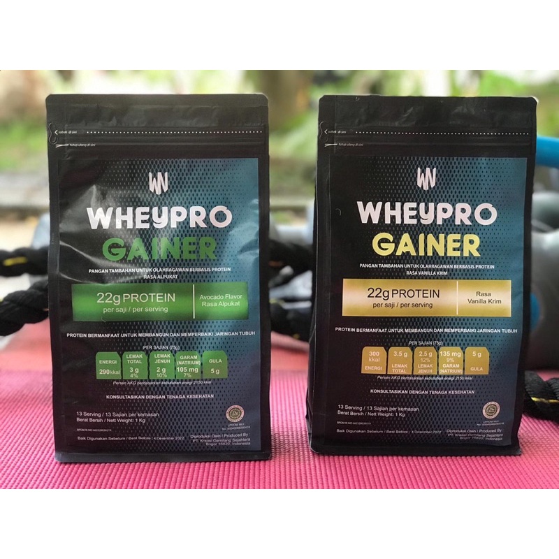 

WHEYPRO GAINER susu protein 1kg/ minuman suplemen / whey