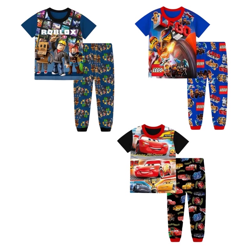 Piyama Anak/Baju Tidur Anak 3-13thn/ROBLOX/LEGO/CARS/MCQUEEN