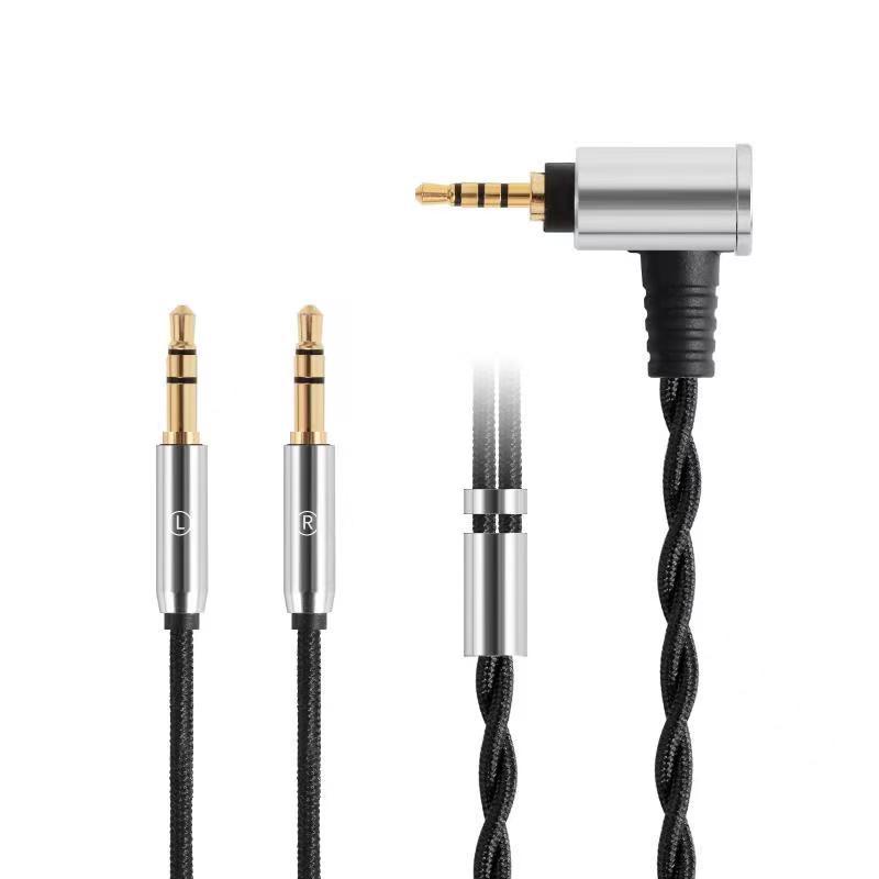 Kabel Audio 224 Core Ofc Hifi Keseimbangan Untuk Headphone Hifiman He1000 He6 Se He400 Sony Mdr-Z7 Z1R Denon 7100 Plug 3.5mm 4.4mm