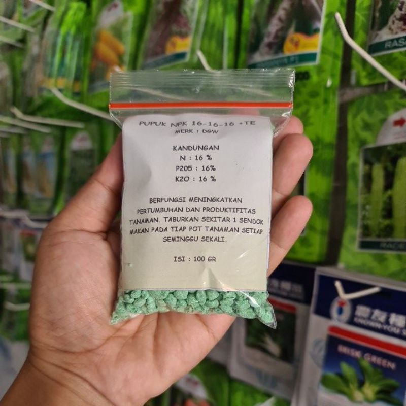 Pupuk Repack NPK 161616 DGW isi 100 gram