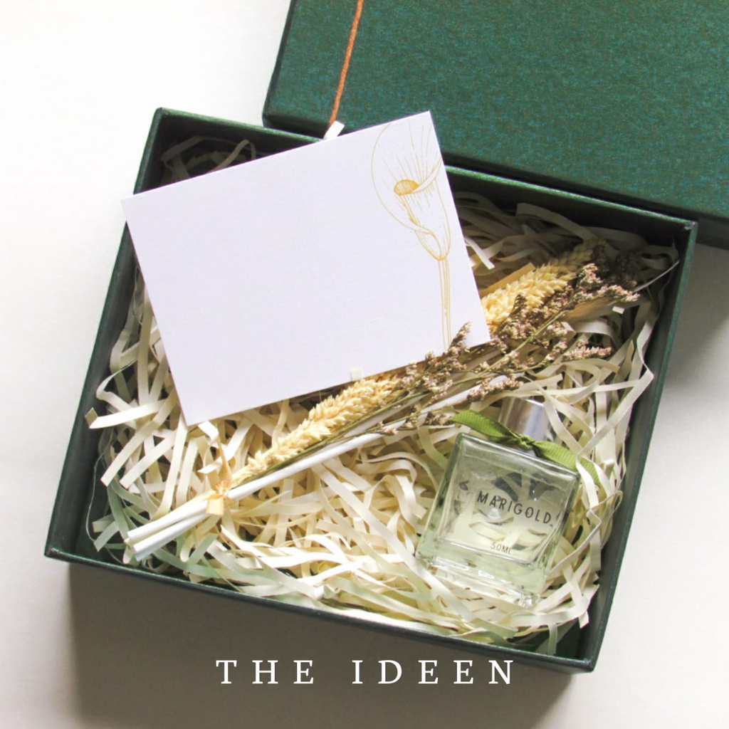 THE IDEEN - 014 HAMPERS DIFFUSER FREE KARTU UCAPAN | GIFT SET HARD BOX PREMIUM AESTHETIC | KADO WISUDA GRADUATION ANNIVERSARY PERNIKAHAN ULANG TAHUN CEWEK COWOK | BINGKISAN PARSEL SOUVENIR HADIAH WEDDING NATAL LEBARAN IDUL FITRI IMLEK