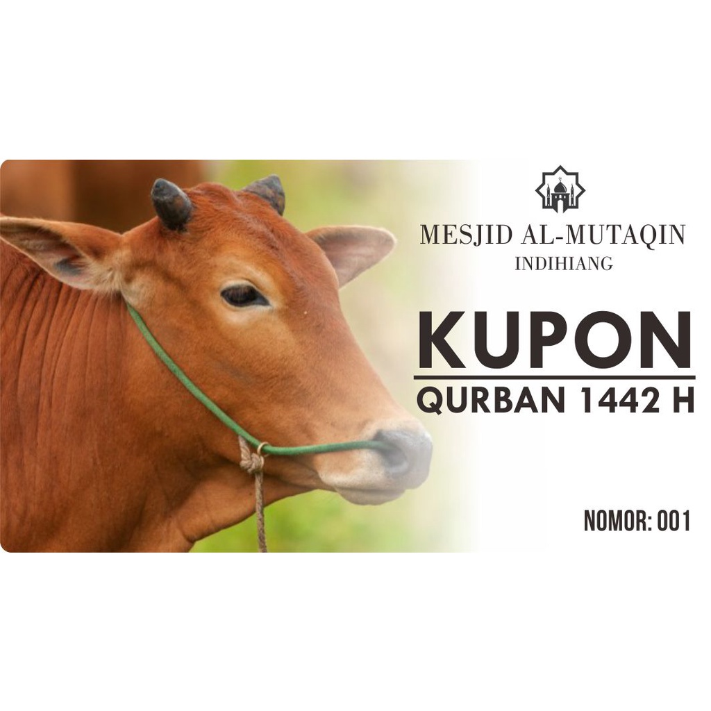 

KARTU QURBAN CUSTOM 9X5CM | KUPON IDUL ADHA | KUPON PENGAMBILAN KURBAN