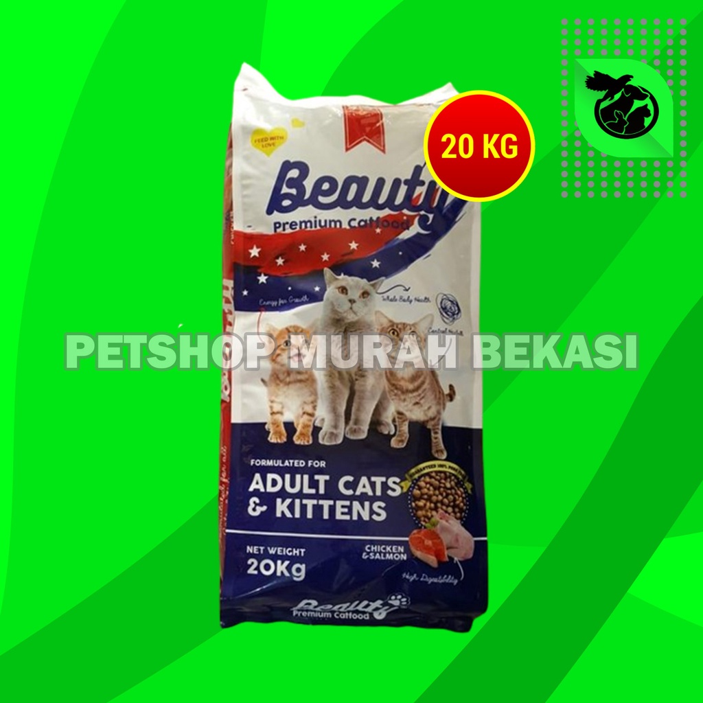 Beauty Cat Food premium makanan Kucing Dewasa Anakan Adult Kitten 20KG