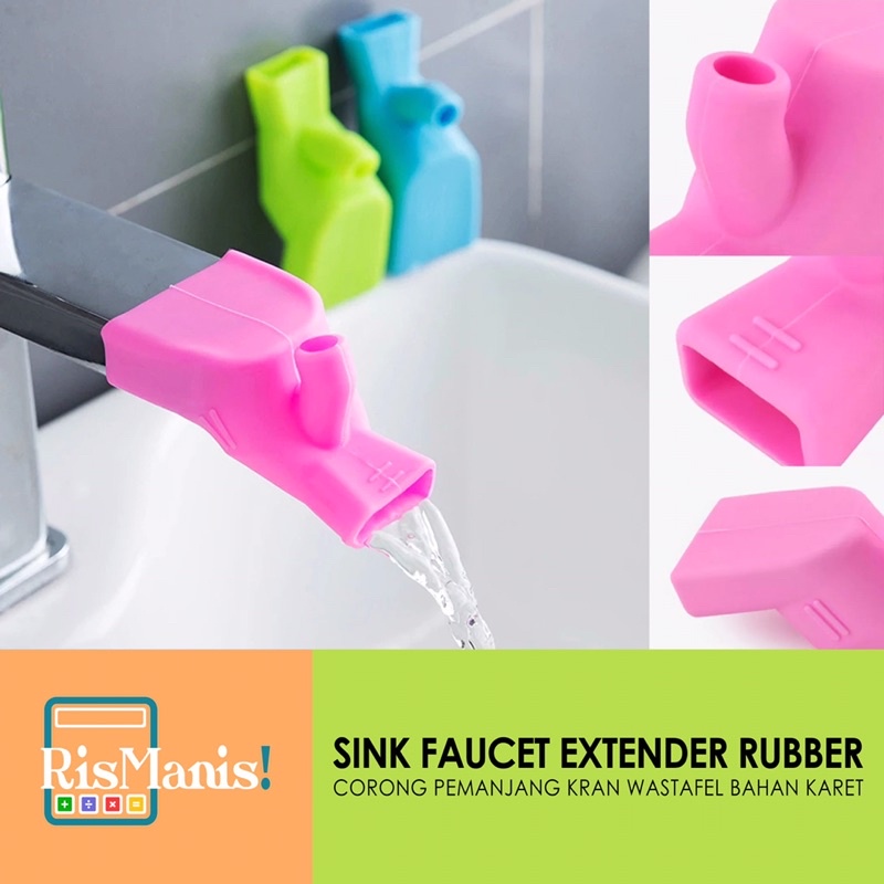 SINK FAUCET EXTENDER RUBBER Corong Karet Silikon Pemanjang Keran Air Anak Cuci Tangan Sambungan Kran