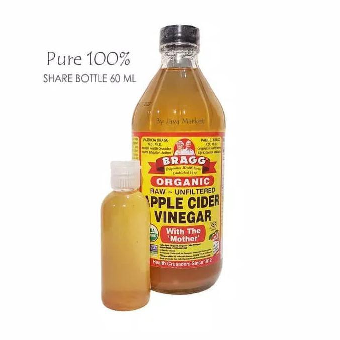 

>< Bragg Organic Apple Cider Vinegar 100% Pure Cuka Apel Murni Asli 60Ml