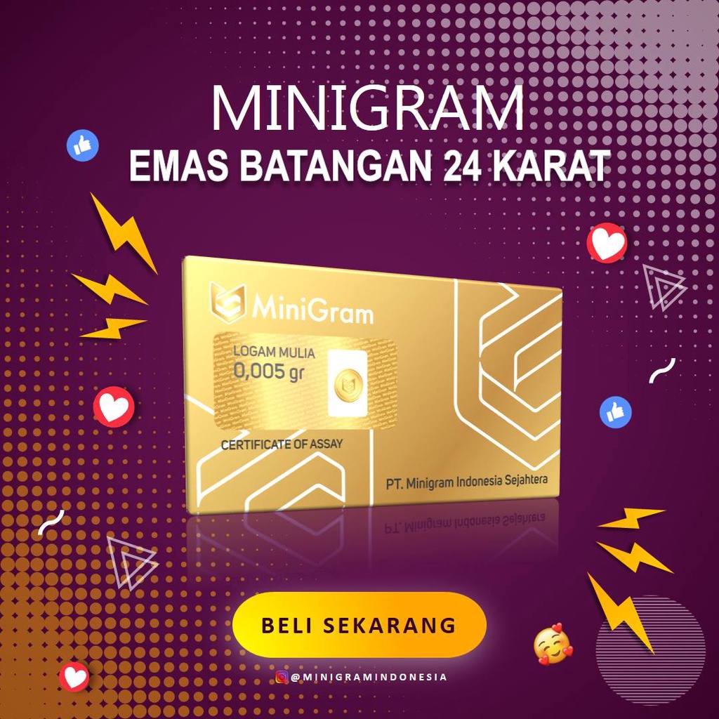 TAO Distributor Agen Resmi MINIGRAM Logam Mulia Emas Murni 24k Sertifikat Resmi 0.005 gram