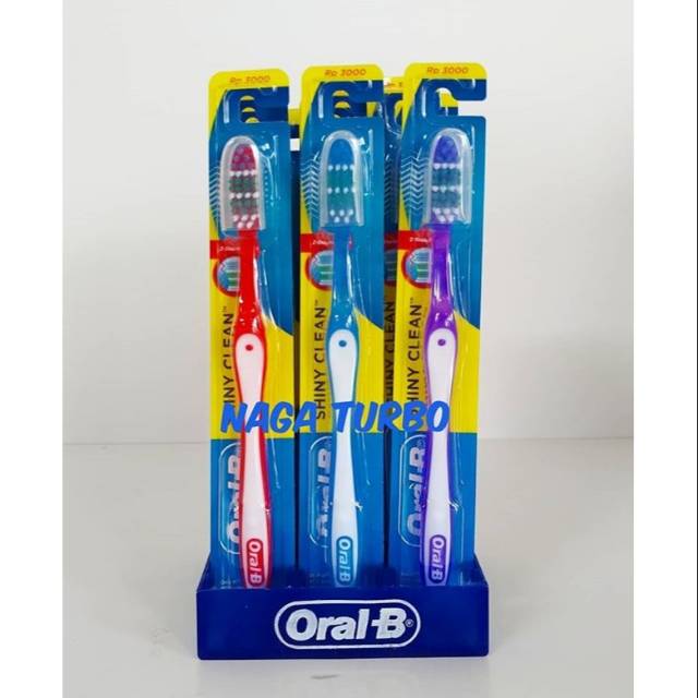 ORAL -B Shiny Clean Toothbrush / Sikat Gigi Oral B Soft 35 OralB