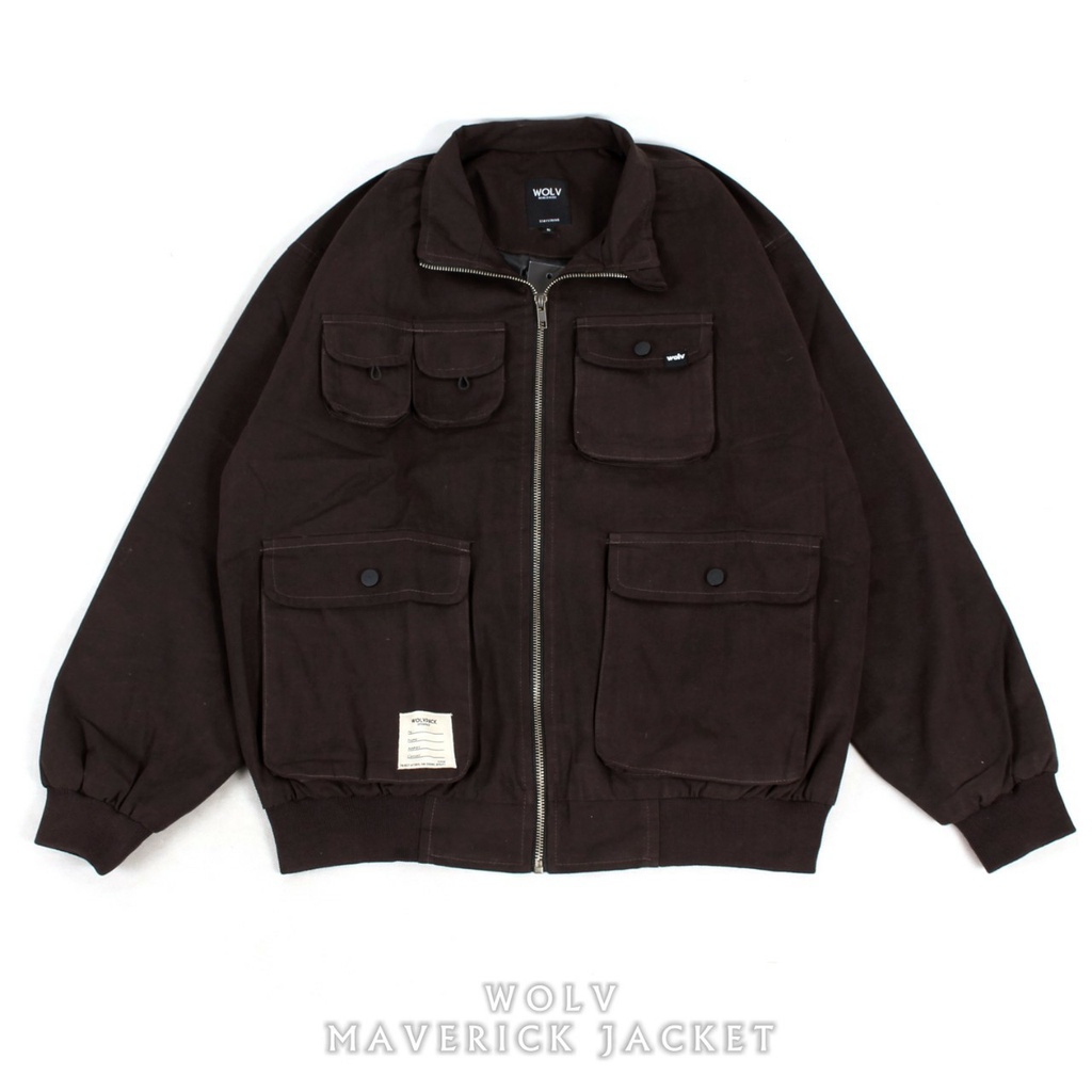 ORIGINAL WOLV Jaket Maverick Coklat Brown