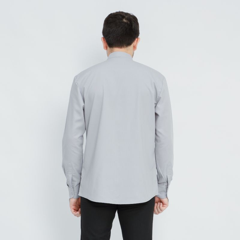 Pendeta - Kemeja Collar Abu Polos - Cotton Tropical - Jos Miracle Bandung - Miracle - JMB