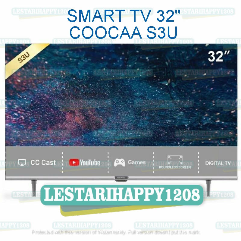 Smart TV COOCAA 32" 32S3U Garansi Resmi Khusus Bandung Bisa COD