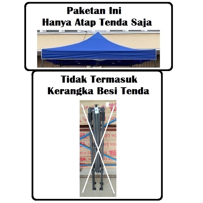 Terpal Atap Tenda Ukuran 3x3 Anti Panas (Bahan Polyester 500D)