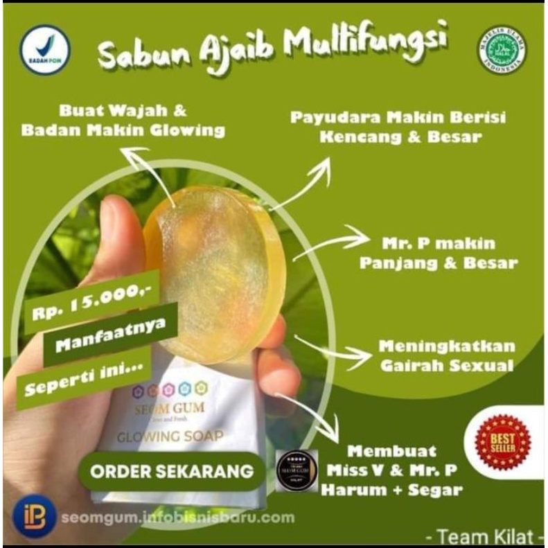 ORIGINAL Sabun Glowing Multifungsi Seom Gum Pria Wanita