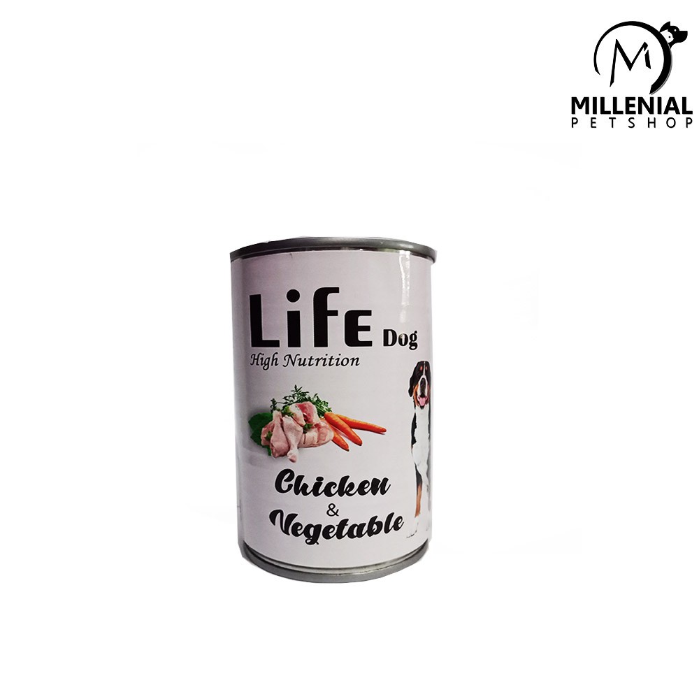 Makanan basah Anjing kaleng Life dog 375 gr wet food 375gr no pedigree