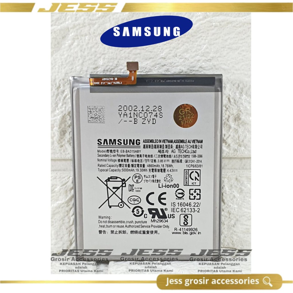 Baterai Battery Original Samsung Galaxy A31 / A315 / A315F / SM-A315G Galaxy A32 / A325 / A325F / SM-A325F Kode Batre EB-BA315ABY