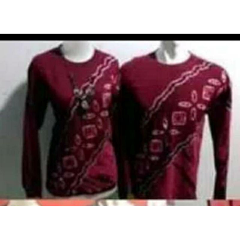 kaos batik sasirangan lengan panjang