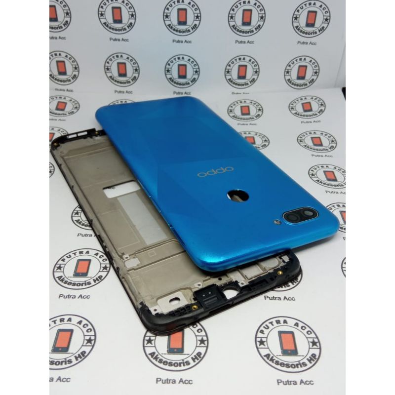 FRAME+BACKDOOR TULANG LCD KESING CASING HOUSING OPPO A12/A12S FULLSET ORIGINAL