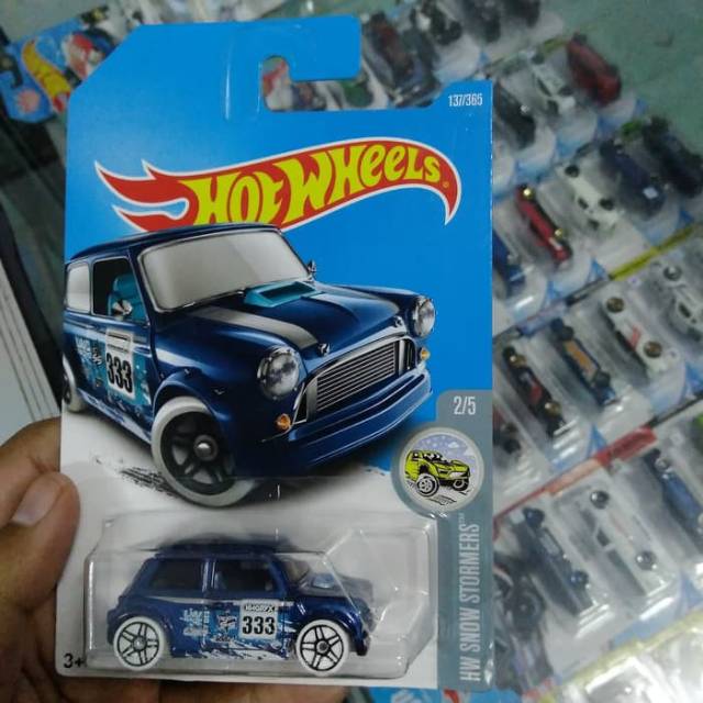 Morris Mini Dark Blue Biru Snow Salju Card Lama Mattel Hw Hot Wheels Hotwheels Rare Mrbean Mr Bean T