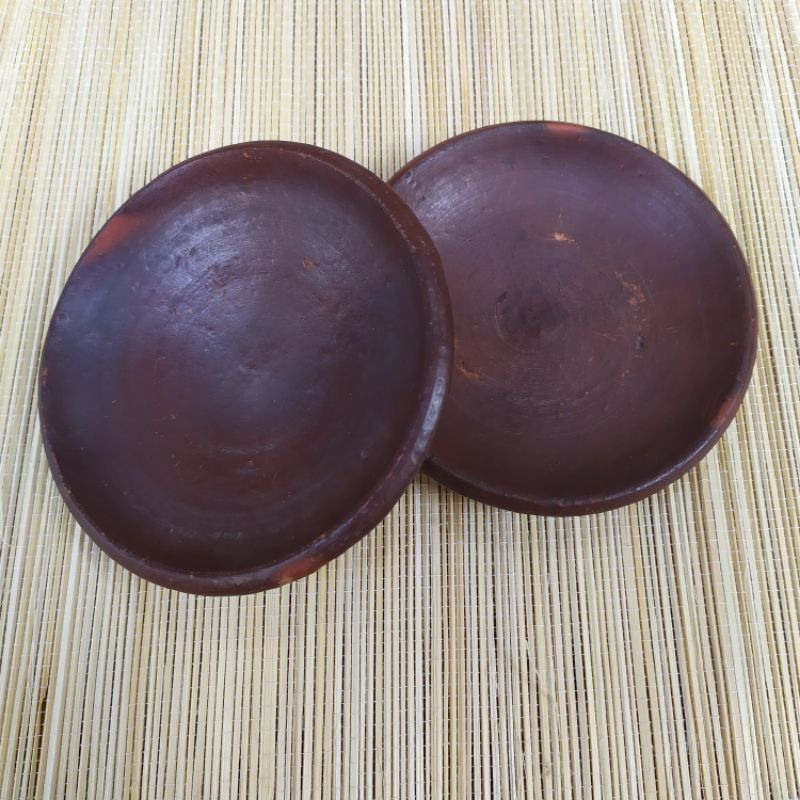 PIRING TANAH LIAT  15-20cm free packing bubble | cobek tanah liat lemper tanah liat tahu gejrot kera